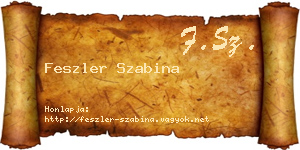 Feszler Szabina névjegykártya