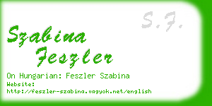 szabina feszler business card